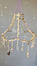 Load image into Gallery viewer, Amethyst lampshade suncatcher with lights Serena