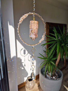Crystal suncatcher pink amethyst - Francesca