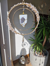 Load image into Gallery viewer, Crystal floral suncatcher - White wolf