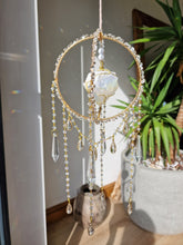 Load image into Gallery viewer, Crystal suncatcher with snow aura - Aoife