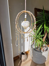 Load image into Gallery viewer, Crystal suncatcher with snow aura - Aoife