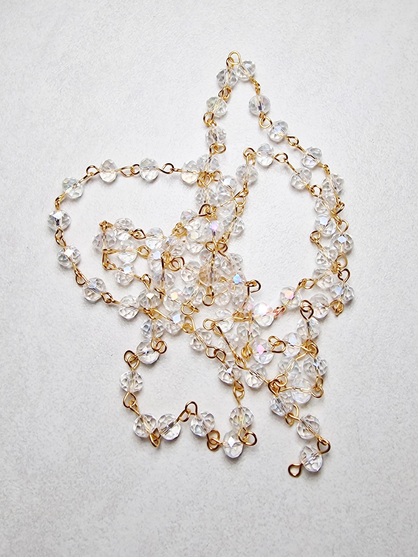 Clear beaded chain
