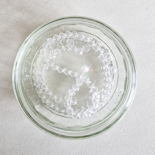 6mm clear beads strand