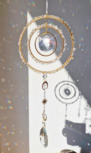 Crystal suncatcher clear quartz and citrine
