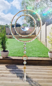 Crystal suncatcher adventurine 6 inch hoop