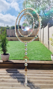 Crystal suncatcher adventurine 6 inch hoop