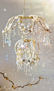 Lotus flower crystal suncatcher