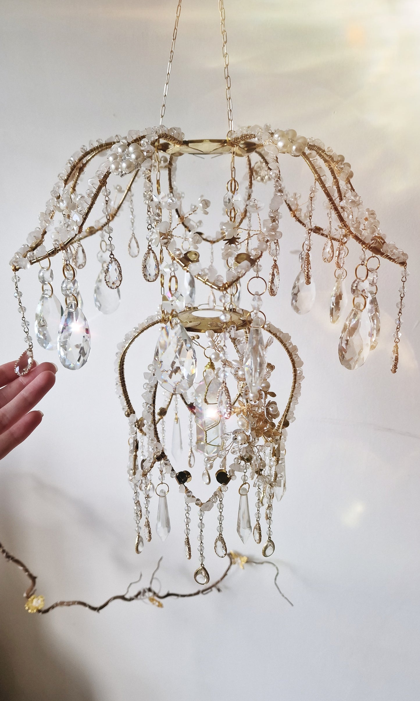 Lotus flower crystal suncatcher -Aslan