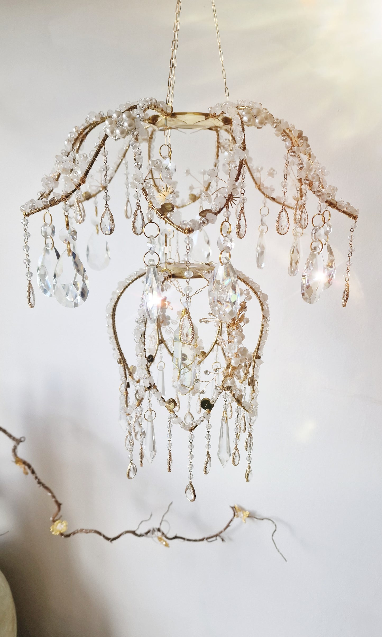 Lotus flower crystal suncatcher -Aslan