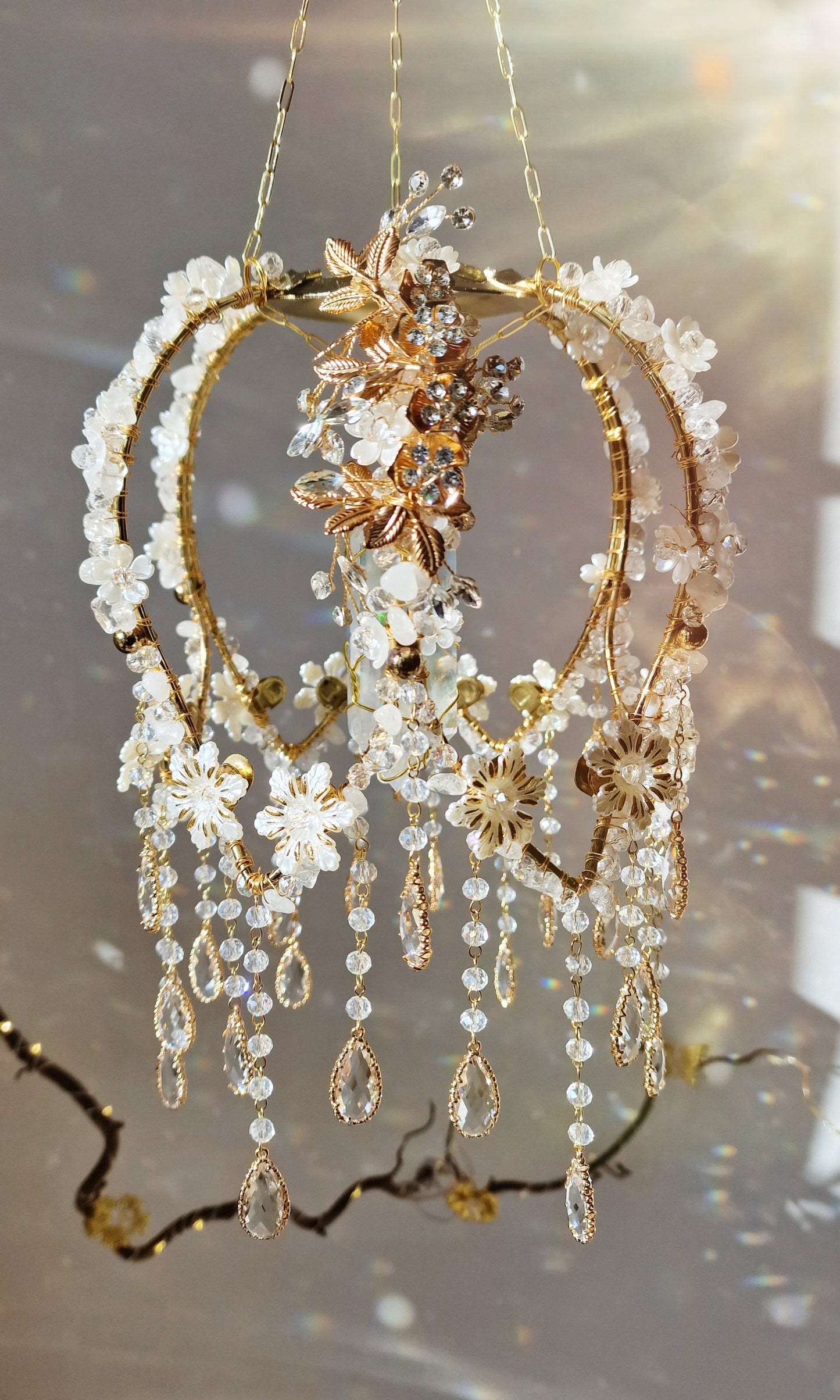 Flower crystal suncatcher - Lucy