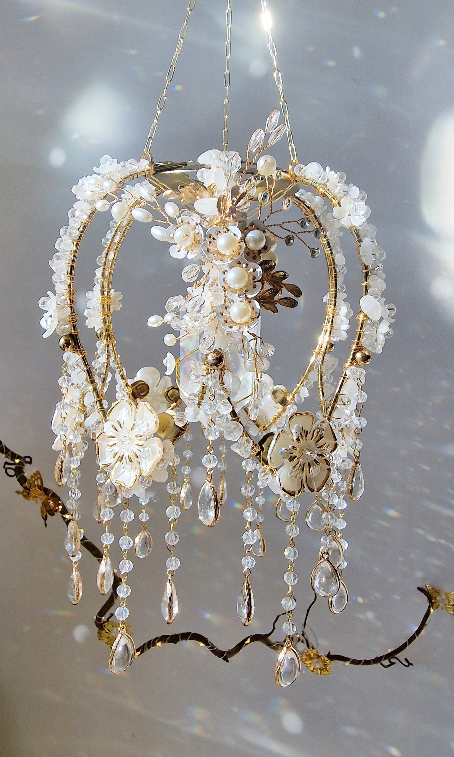 Flower crystal suncatcher - Susan