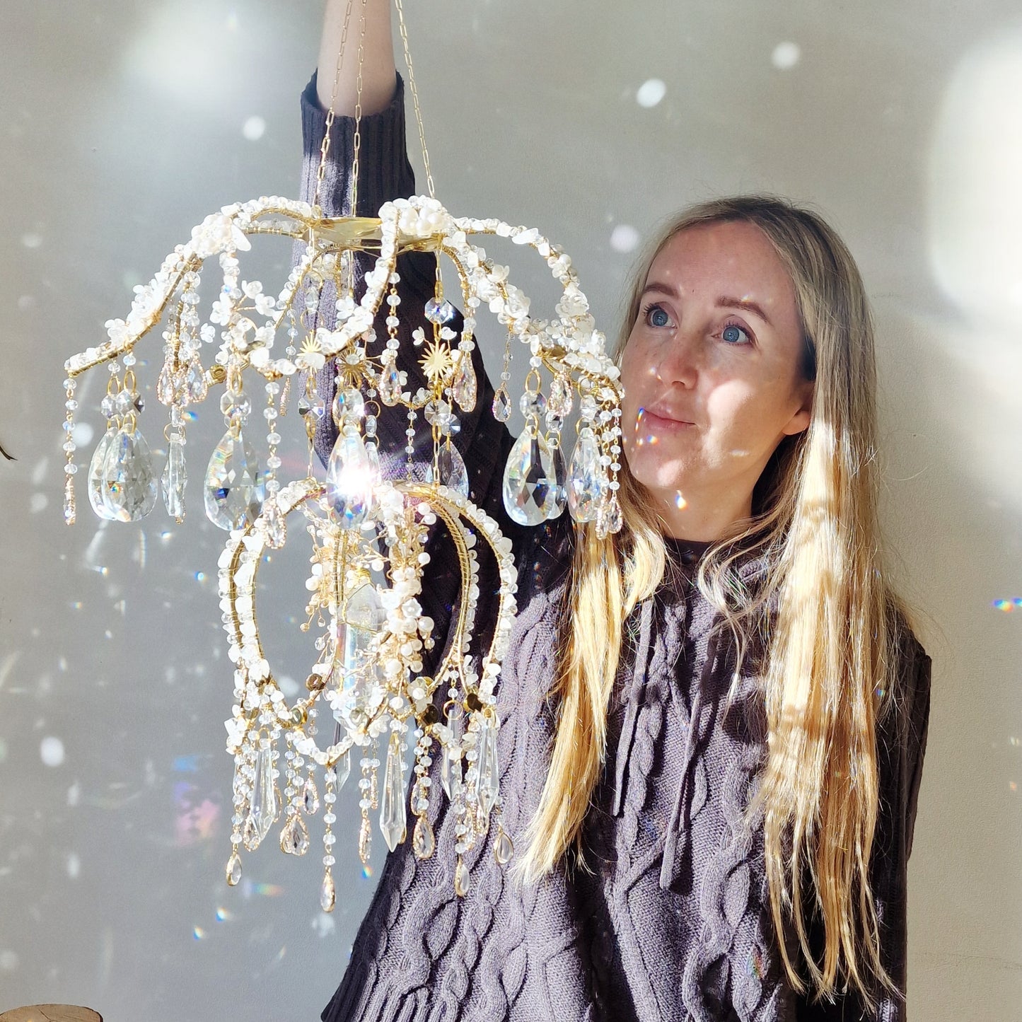 Lotus flower crystal suncatcher -Aslan