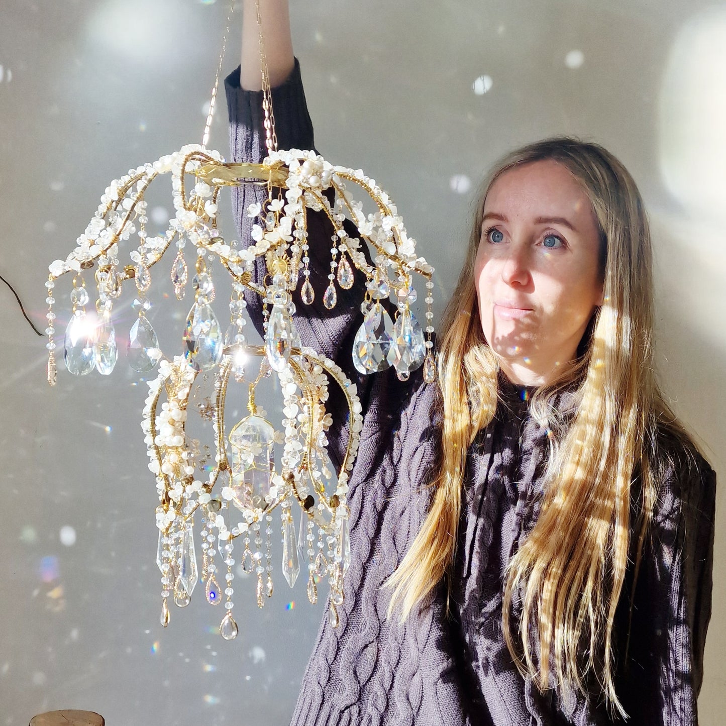 Lotus flower crystal suncatcher -Aslan