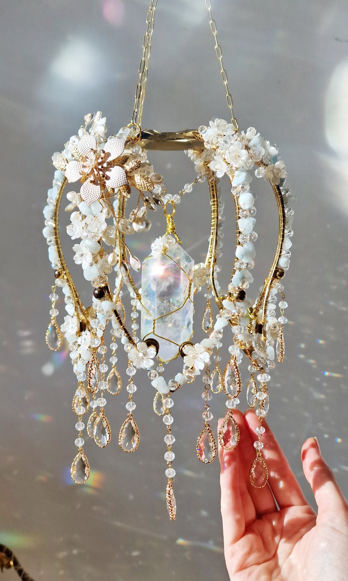 Flower crystal suncatcher - Peter