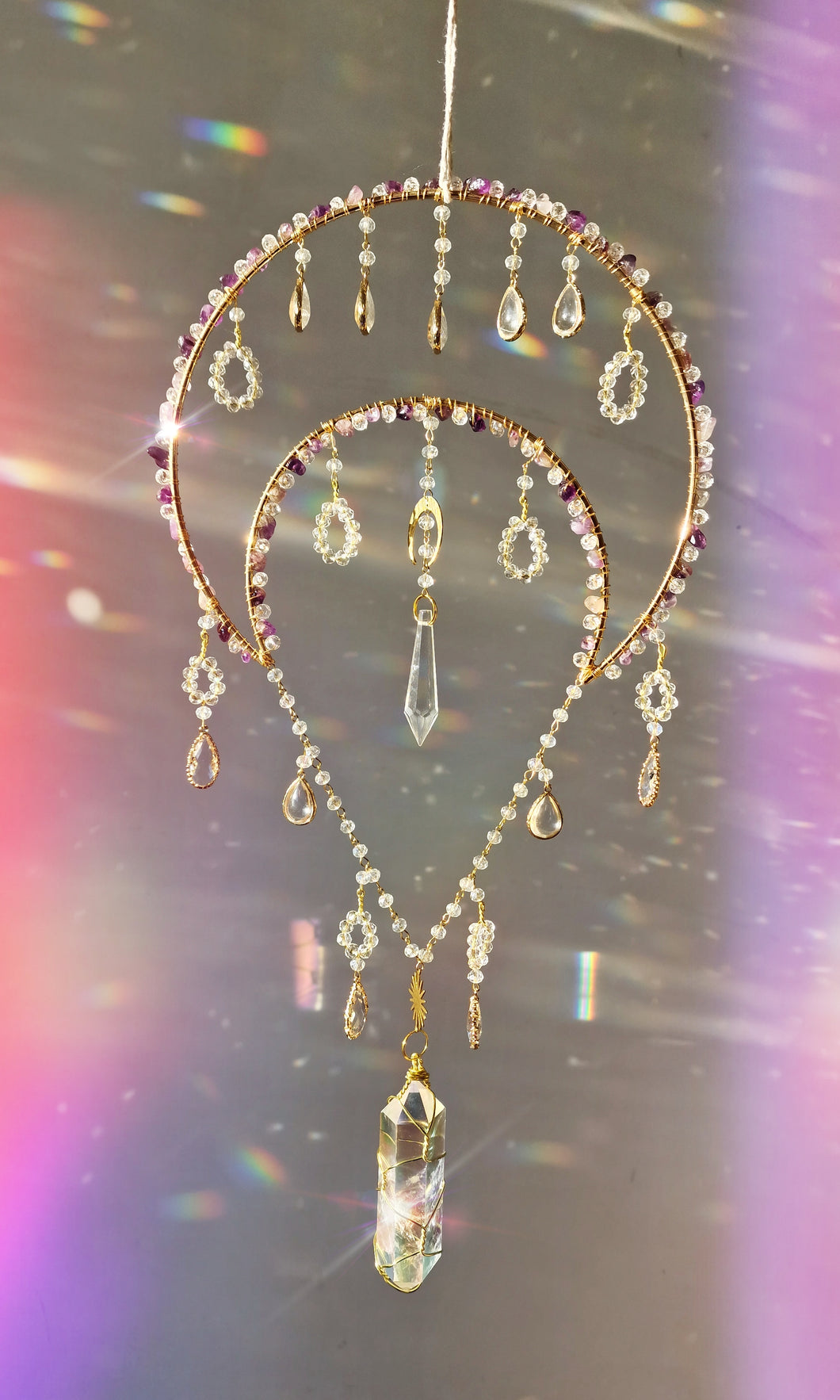Moon suncatcher amethyst - Eira