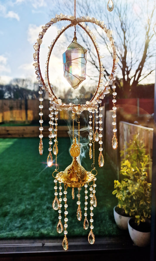 Balloon Insense suncatcher clear aura crystal - Genevieve