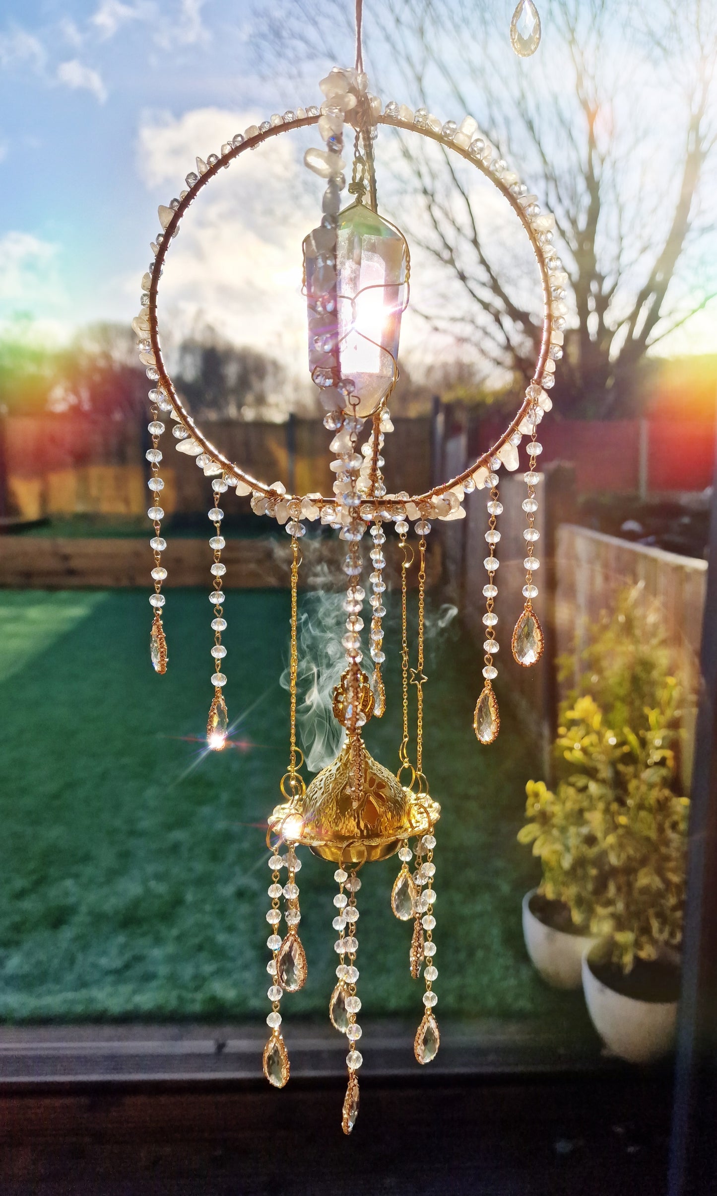 Balloon Insense suncatcher clear aura crystal - Genevieve