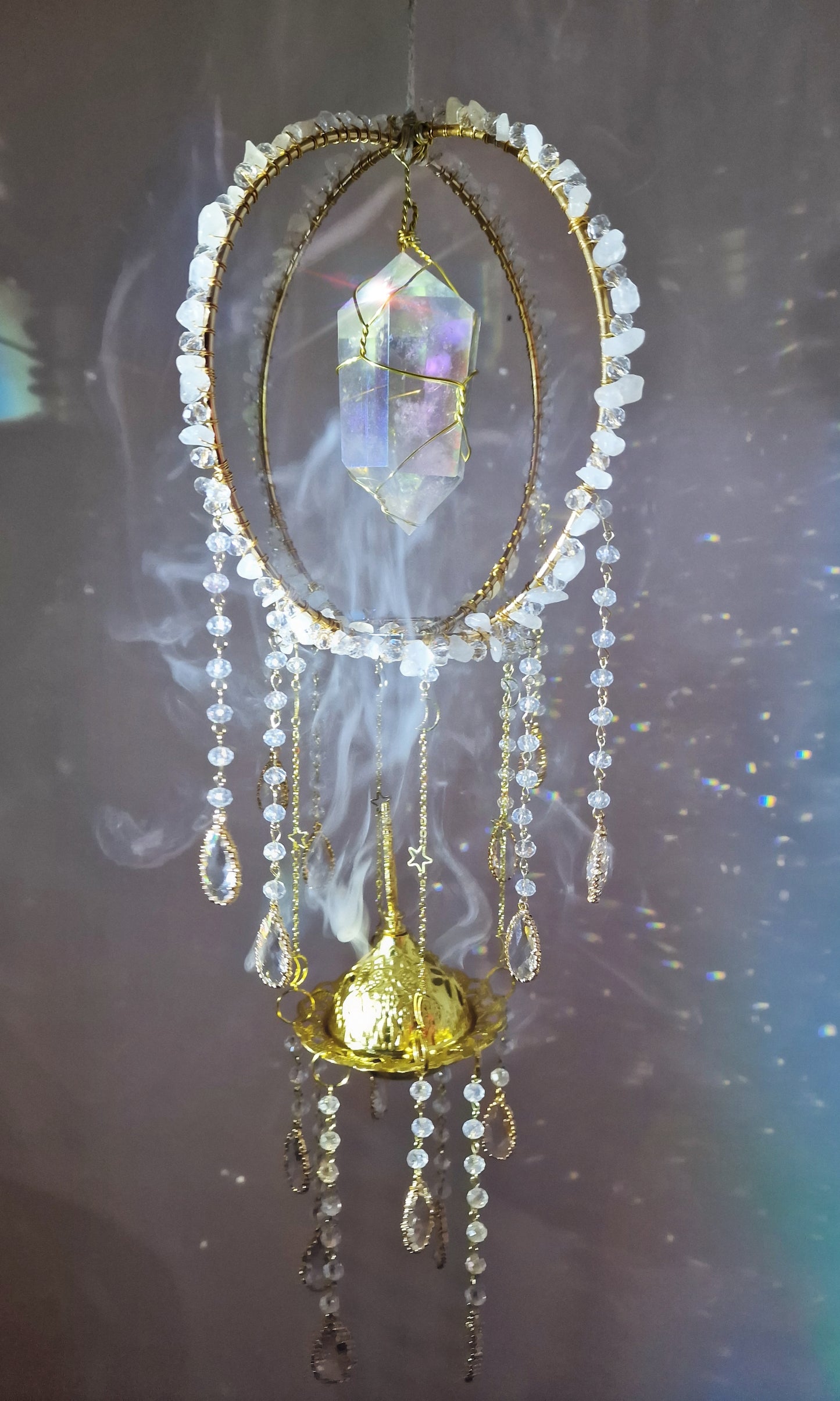Balloon Insense suncatcher clear aura crystal - Genevieve