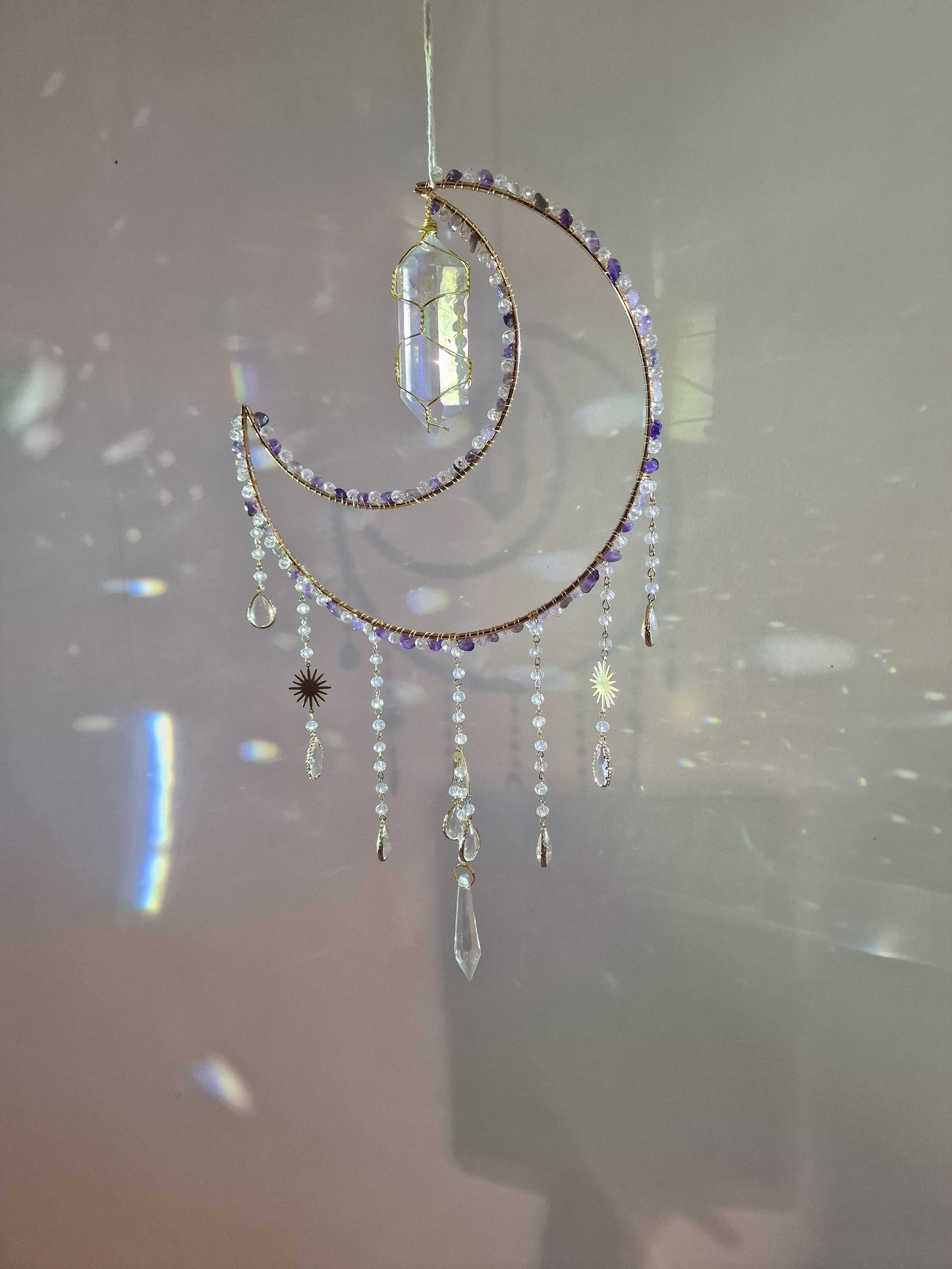 New - Moon suncatcher amethyst - Bianca