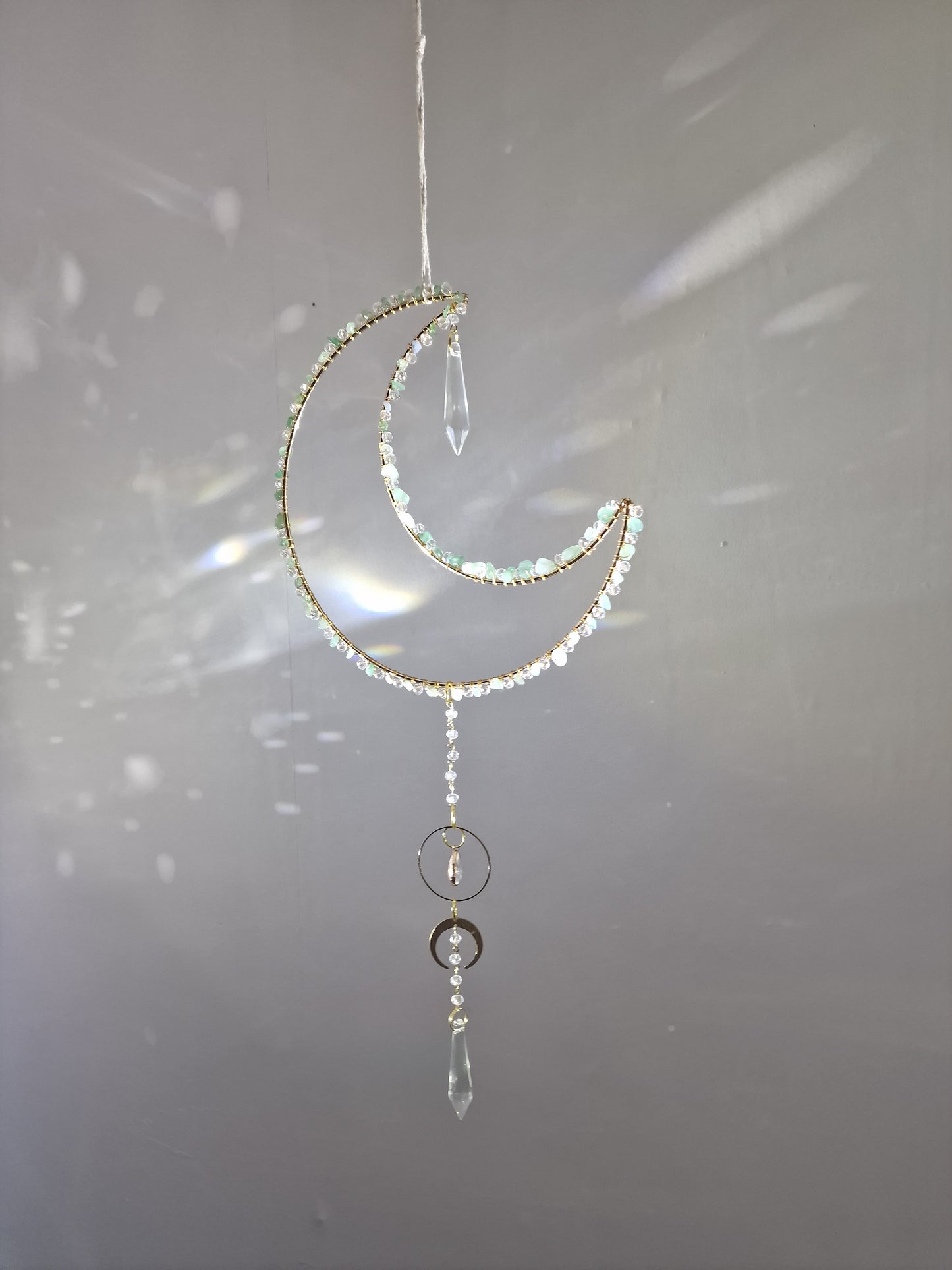 Suncatcher Moon with crystal chips