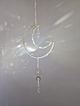 Load image into Gallery viewer, Suncatcher Moon with crystal chips