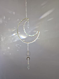 Suncatcher Moon with crystal chips