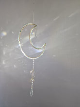 Load image into Gallery viewer, Suncatcher Moon with crystal chips