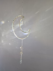 Suncatcher Moon with crystal chips