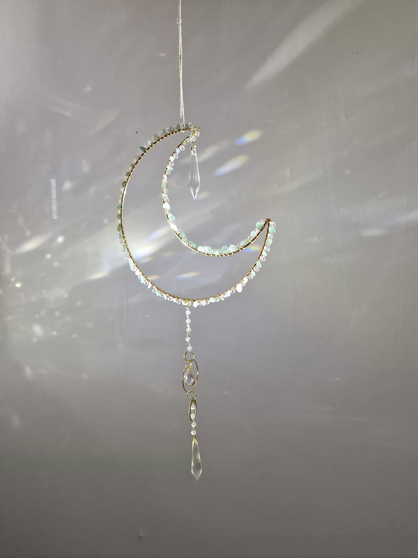 Suncatcher Moon with crystal chips