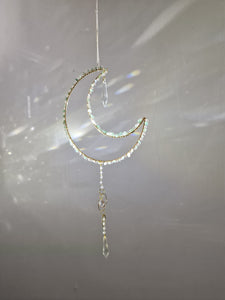 Suncatcher Moon with crystal chips