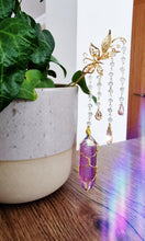 Load image into Gallery viewer, NEW suncatcher wand blue aura quartz butterfly