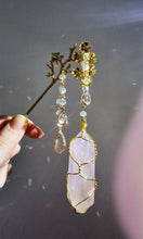 Load image into Gallery viewer, suncatcher wand rose aura quartz blossom