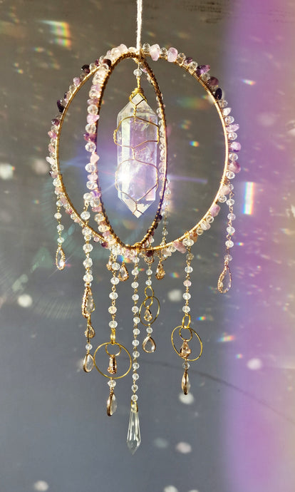 Orb Suncatcher with amethyst- Daybreak