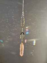 Load image into Gallery viewer, Suncatcher with pink aura quartz