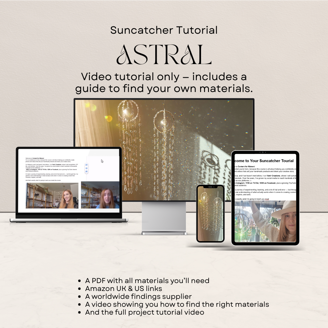 8 Suncatcher Tutorials Bundle – DIY Crystal Designs + Materials Guide