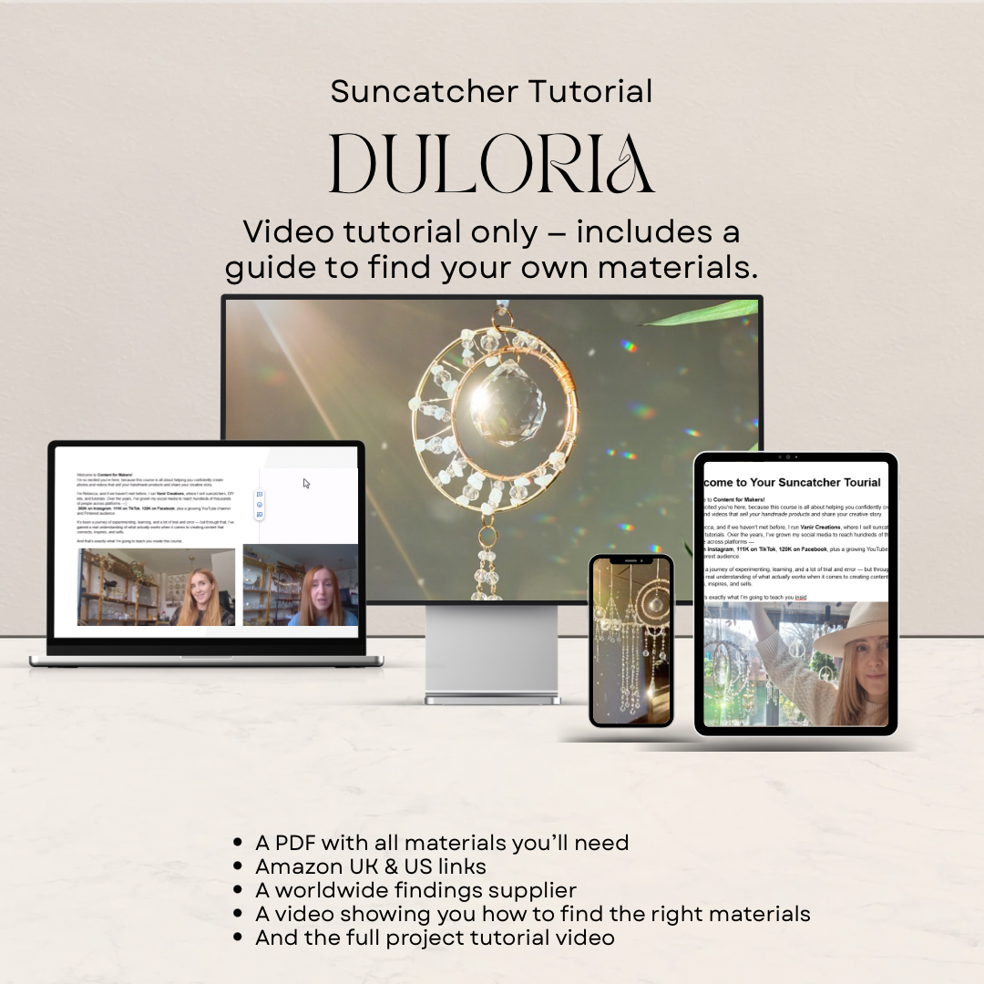 Moon & Star Suncatcher Video Tutorial + Materials Guide | Duloria