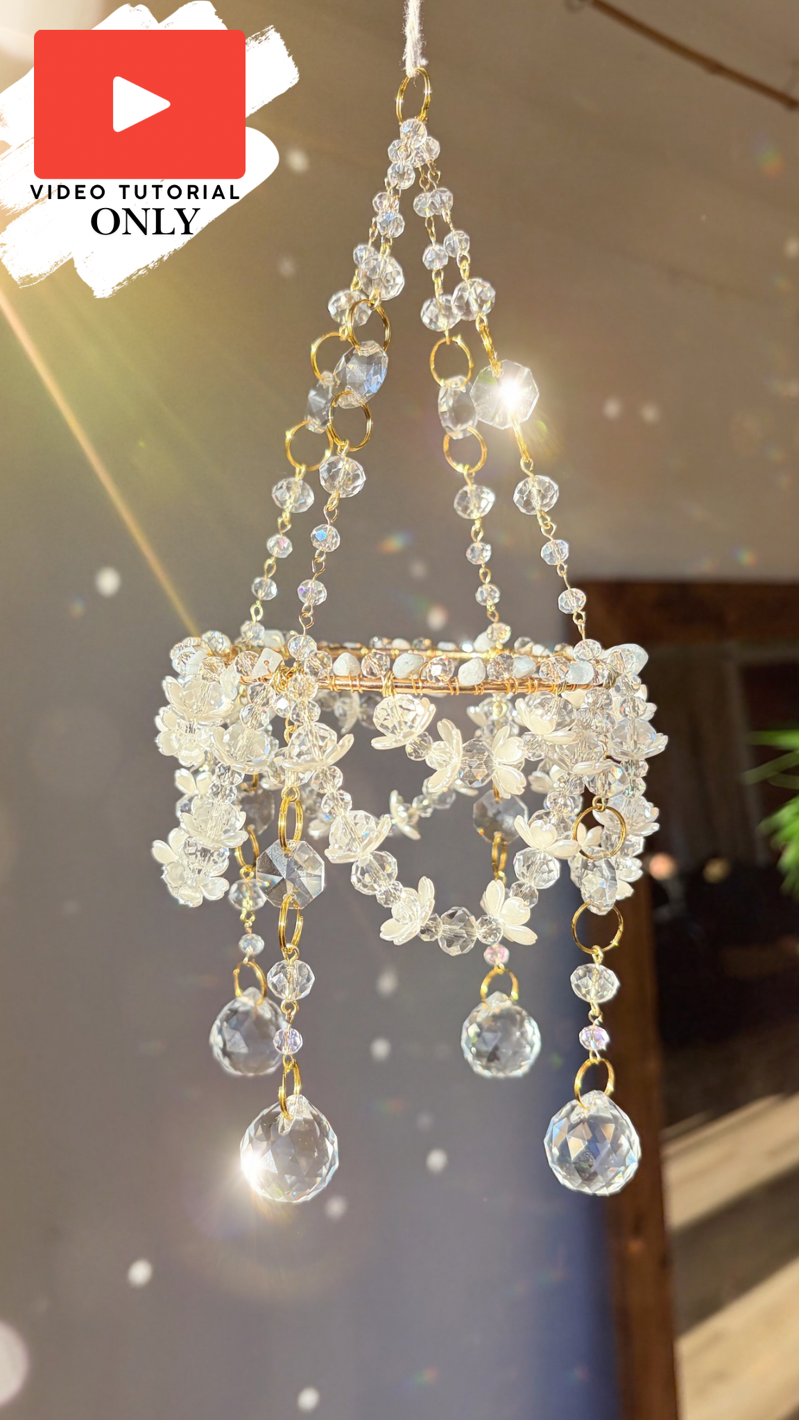 Floral Chandelier Suncatcher Video Tutorial + Materials Guide | Arlune