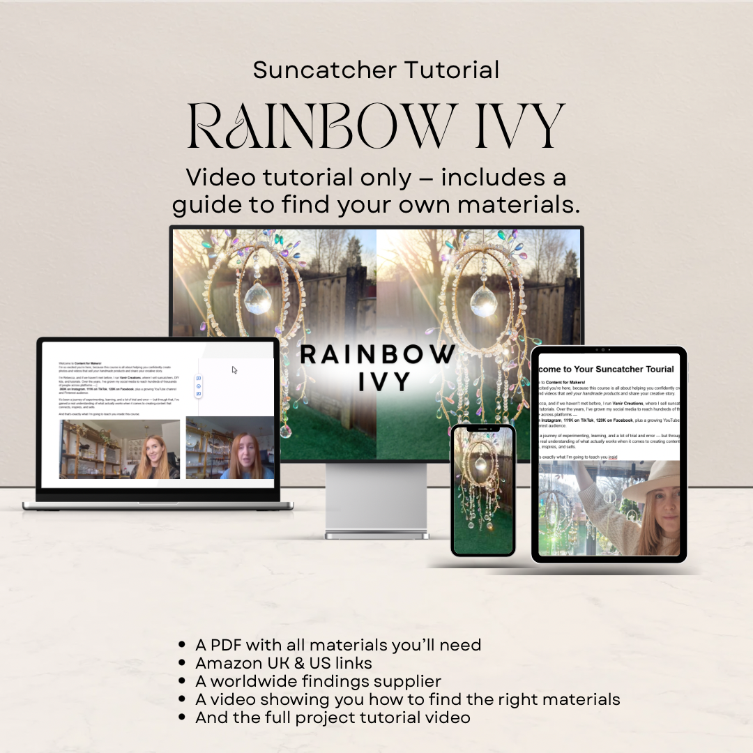 8 Suncatcher Tutorials Bundle – DIY Crystal Designs + Materials Guide