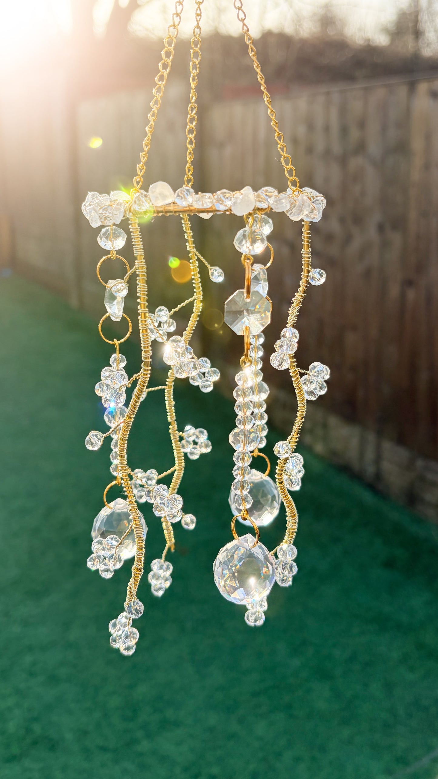 Patreon Floral sun catcher DIY kit with crystals - Vinca
