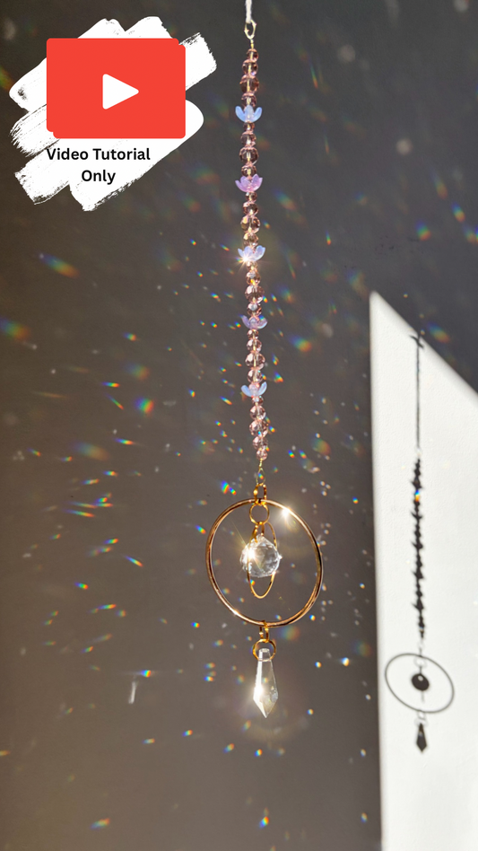 Beginner Pink Floral Suncatcher Video Tutorial + Materials Guide | Rosella Bloom