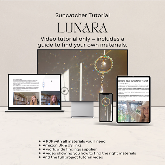 Beginner Crystal Beaded Hoop Suncatcher Video Tutorial + Materials Guide | Lunara Hoop