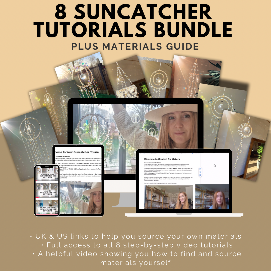 8 Suncatcher Tutorials Bundle – DIY Crystal Designs + Materials Guide