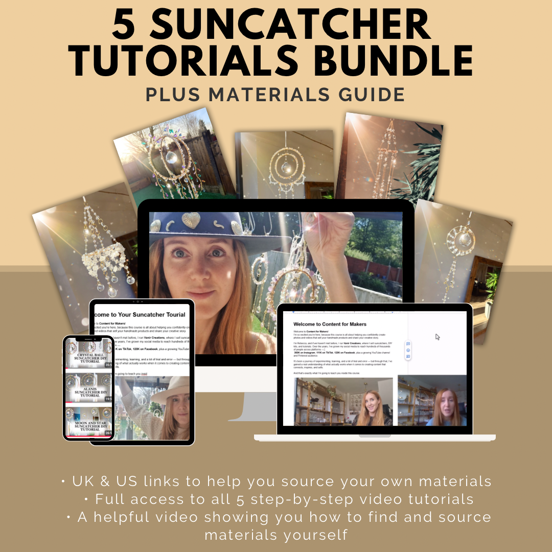 5 Suncatcher Tutorials Bundle – DIY Crystal Designs + Materials Guide