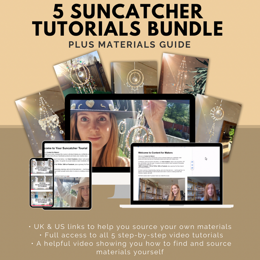 5 Suncatcher Tutorials Bundle – DIY Crystal Designs + Materials Guide