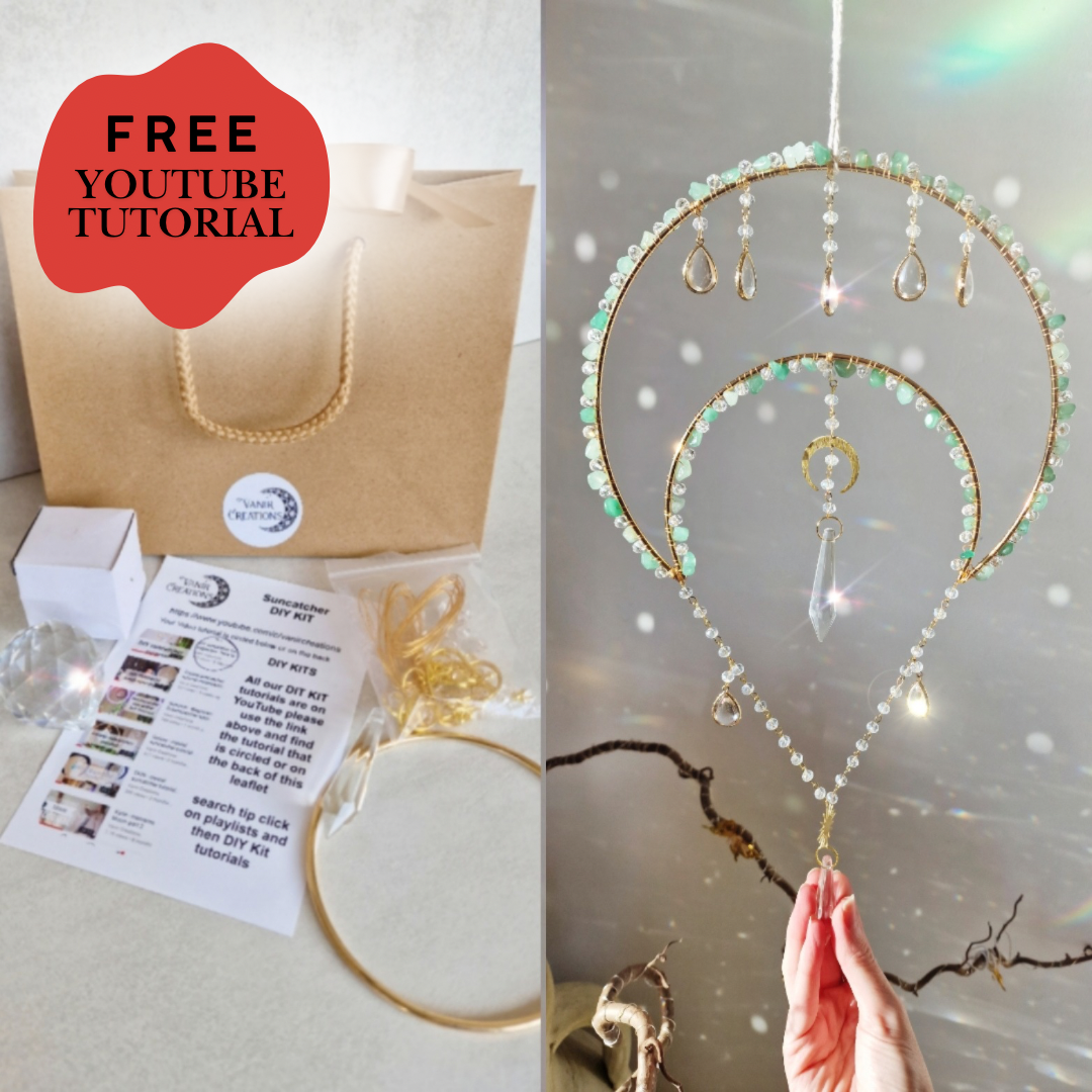 Moon Crystal Suncatcher DIY Kit celestial Light Catcher - Aria