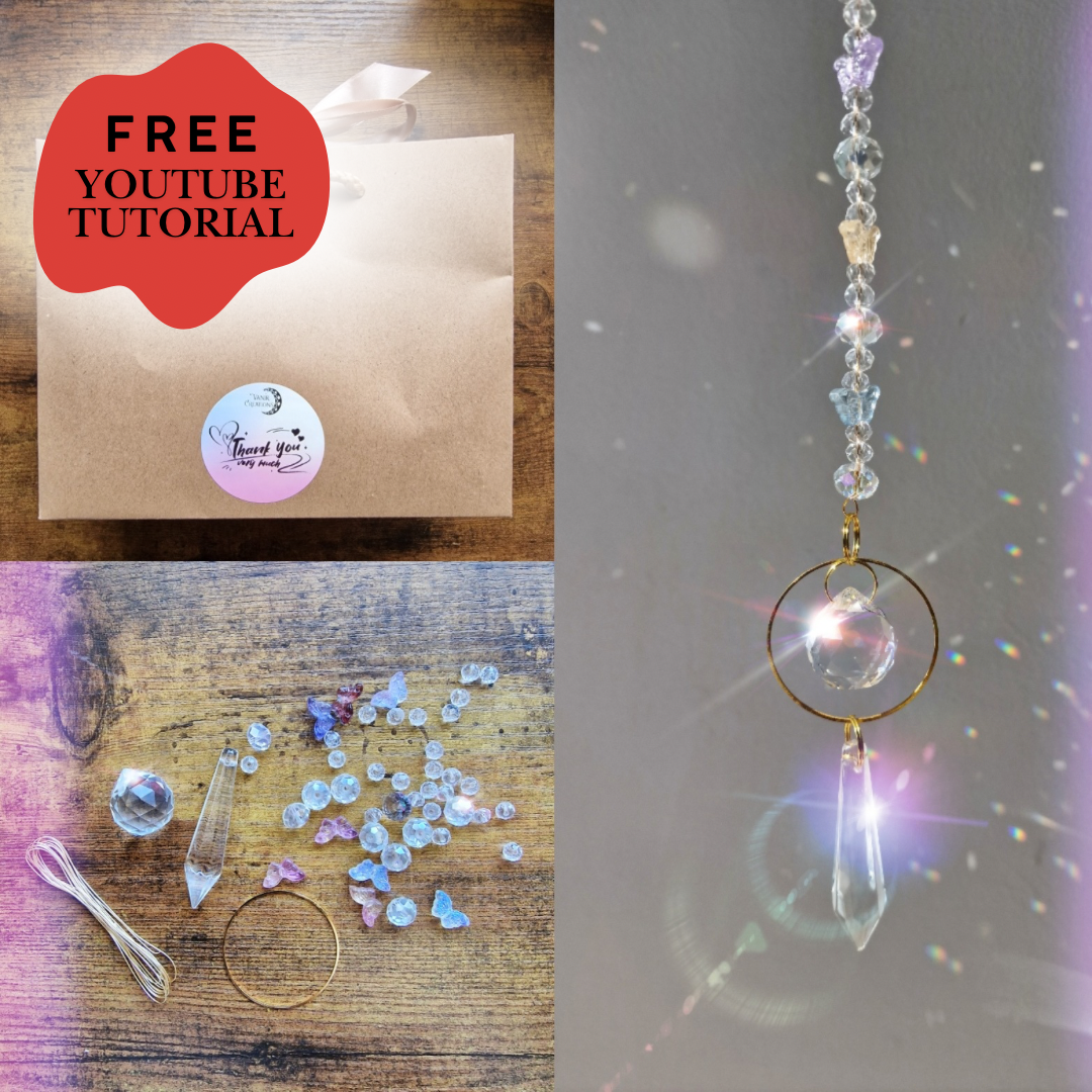 Easy suncatcher tutorial and DIY kit for beginners- sparkle