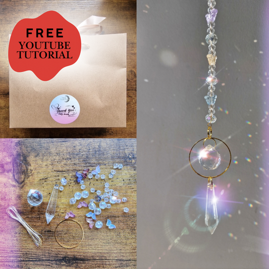Easy suncatcher tutorial and DIY kit for beginners- sparkle