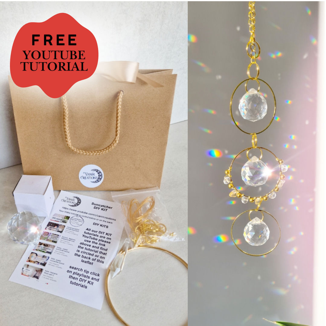 Car Crystal Suncatcher DIY Kit hanging Car Charm - Car