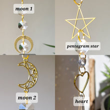 Load image into Gallery viewer, DIY suncatcher kit moon and star crystal suncatcher