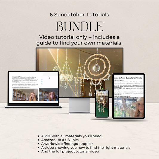5 Suncatcher Tutorials Bundle – DIY Crystal Designs + Materials Guide
